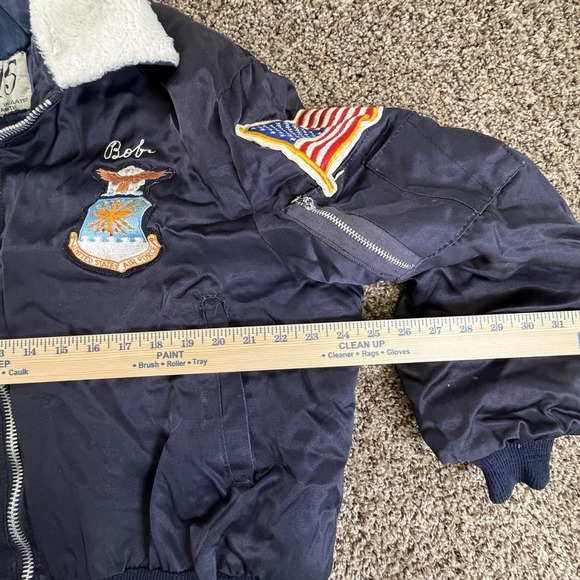 Vintage B-15 U.S. Air Force Bomber Jacket Massachusetts Patch Small - Picture 8 of 12